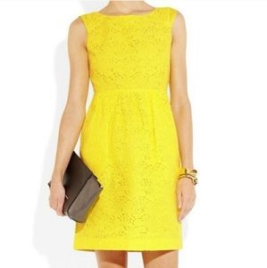 J Crew Yellow Lace Sheath Dress